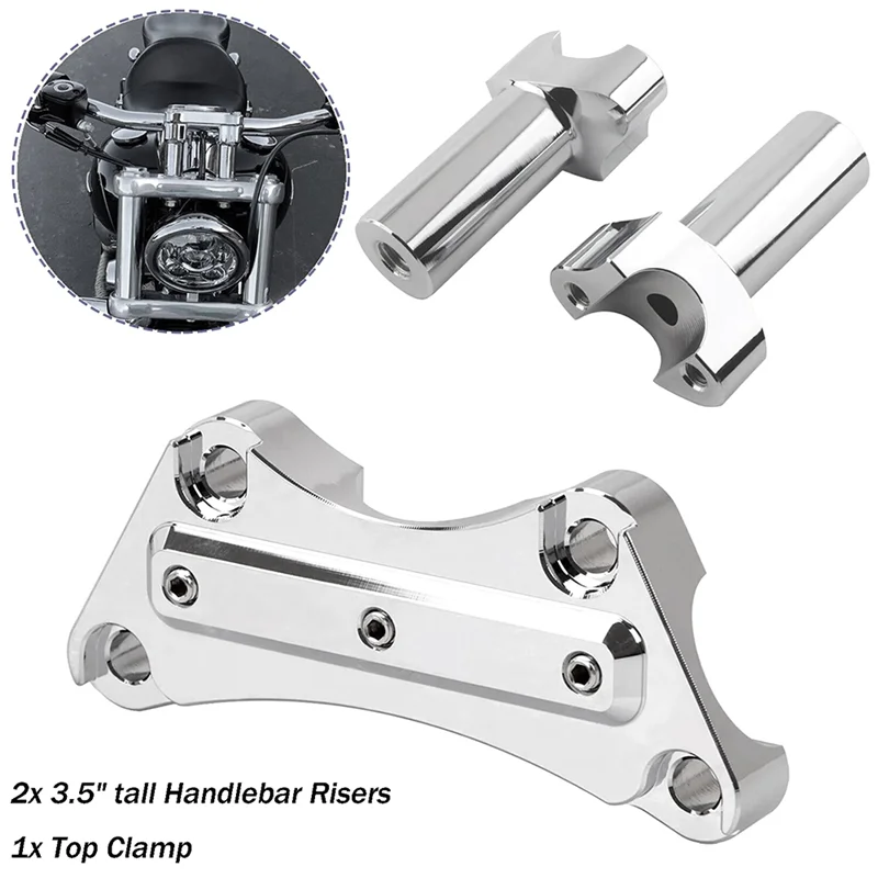 

3.5Inch Straight Handlebar Riser Top Clamp For 1Inch Bar Dyna Sportster Softail