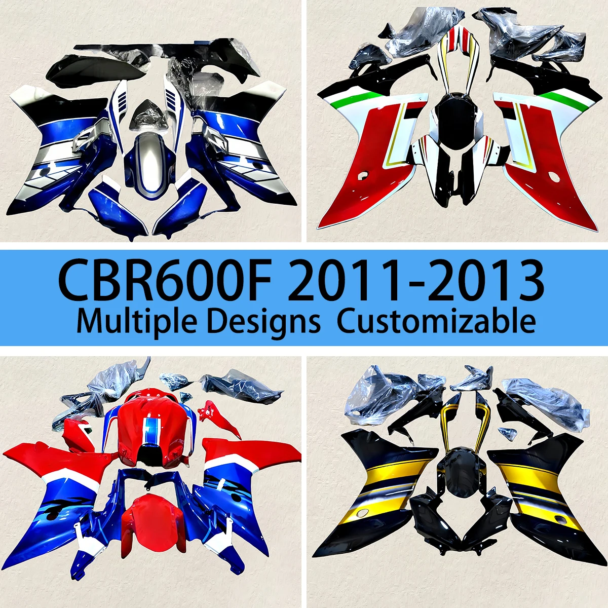 Injection Fairings for HONDA CBR600F 2011 2012 2013 ABS Prime Aftermarket Motorcycle Customizable Fairing Kit CBR 600F 11 12 13