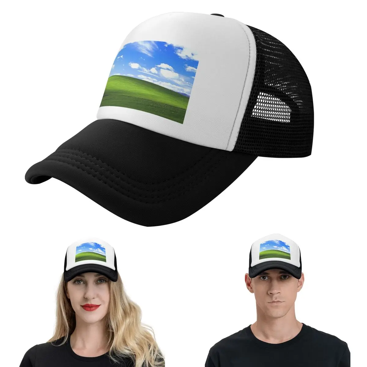Windows XP Background Cap Fashion Mesh Baseball Caps Adjustable Hat Hip Hop Summer Unisex Baseball Hats