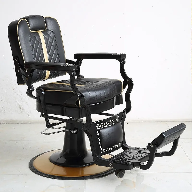 

Luxury Hair Salon Furniture Black Vintage Hydraulic Barber Chair For Sale