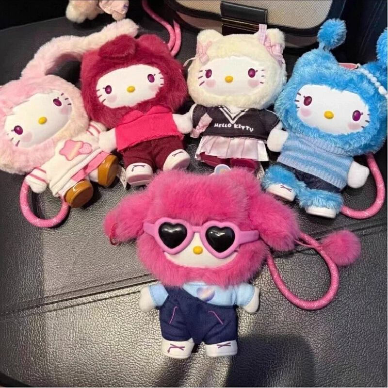 

Sanrio Kitty Pop Star Series Vinyl Blind Box Plush Mystery Bag Keychain Pendant Surprise Decor Collection Art Toy Birthday Gifts
