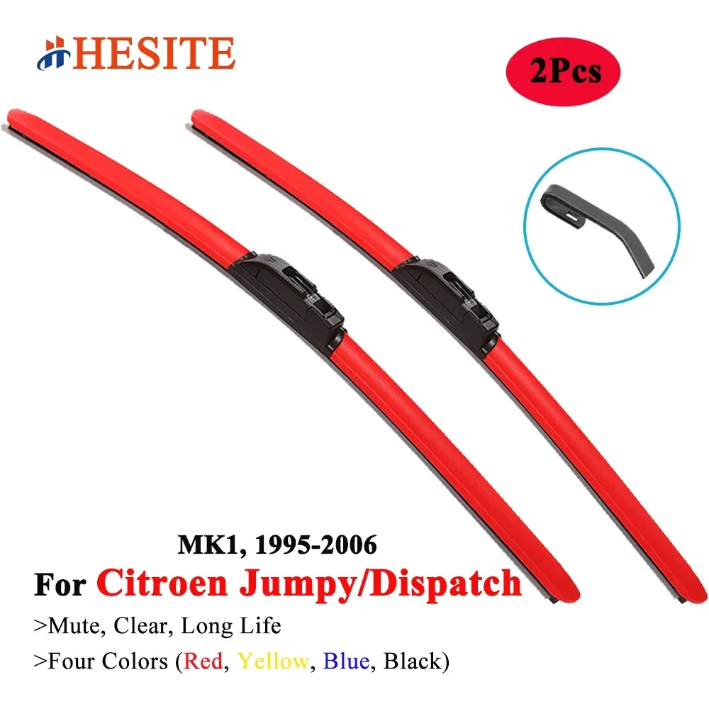 

HESITE Colorful Hybrid Wiper Blades For Citroen Jumpy Dispatch Van MK1 U6U BU BS BT 1995 1998 2000 2001 2002 2003 2004 2005 2006