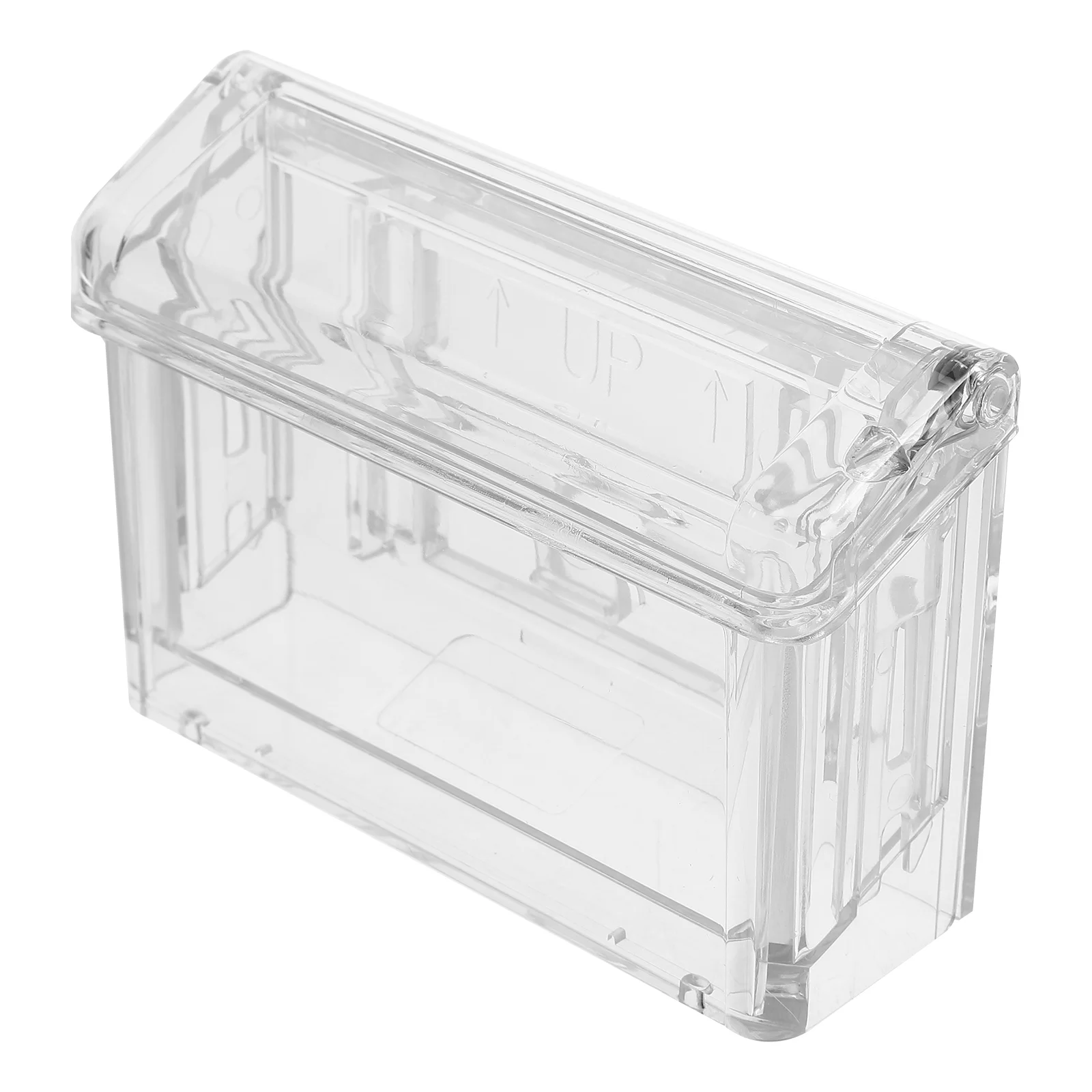 

Transparent Business Card Box Holder Display for Desk Cards Name Organizer Storage Case Dust-proof Vendor Booth Supplies