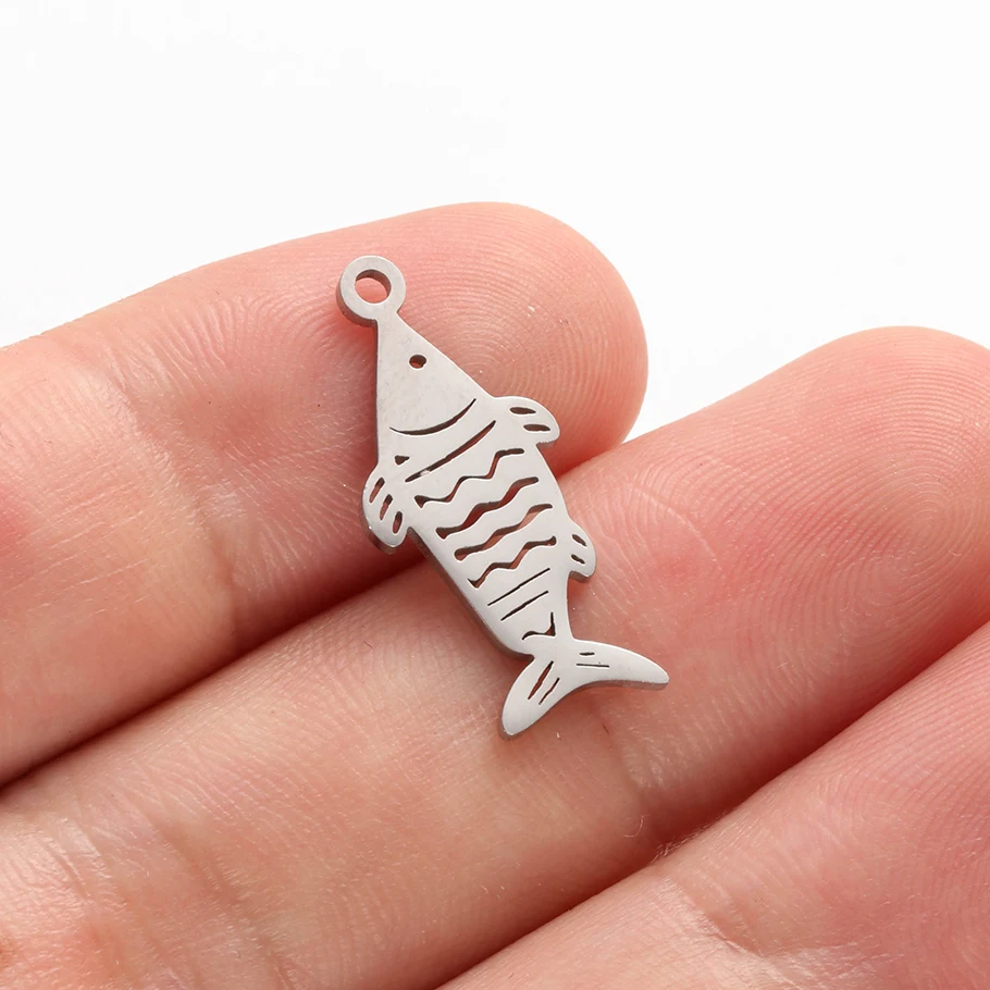 Verschiedene Tieranhänger aus Edelstahl (Gecko, Schmetterling, Pferd) für die Schmuckherstellung, Halsketten, Armbänder, DIY-Zubehör. – Detail 15