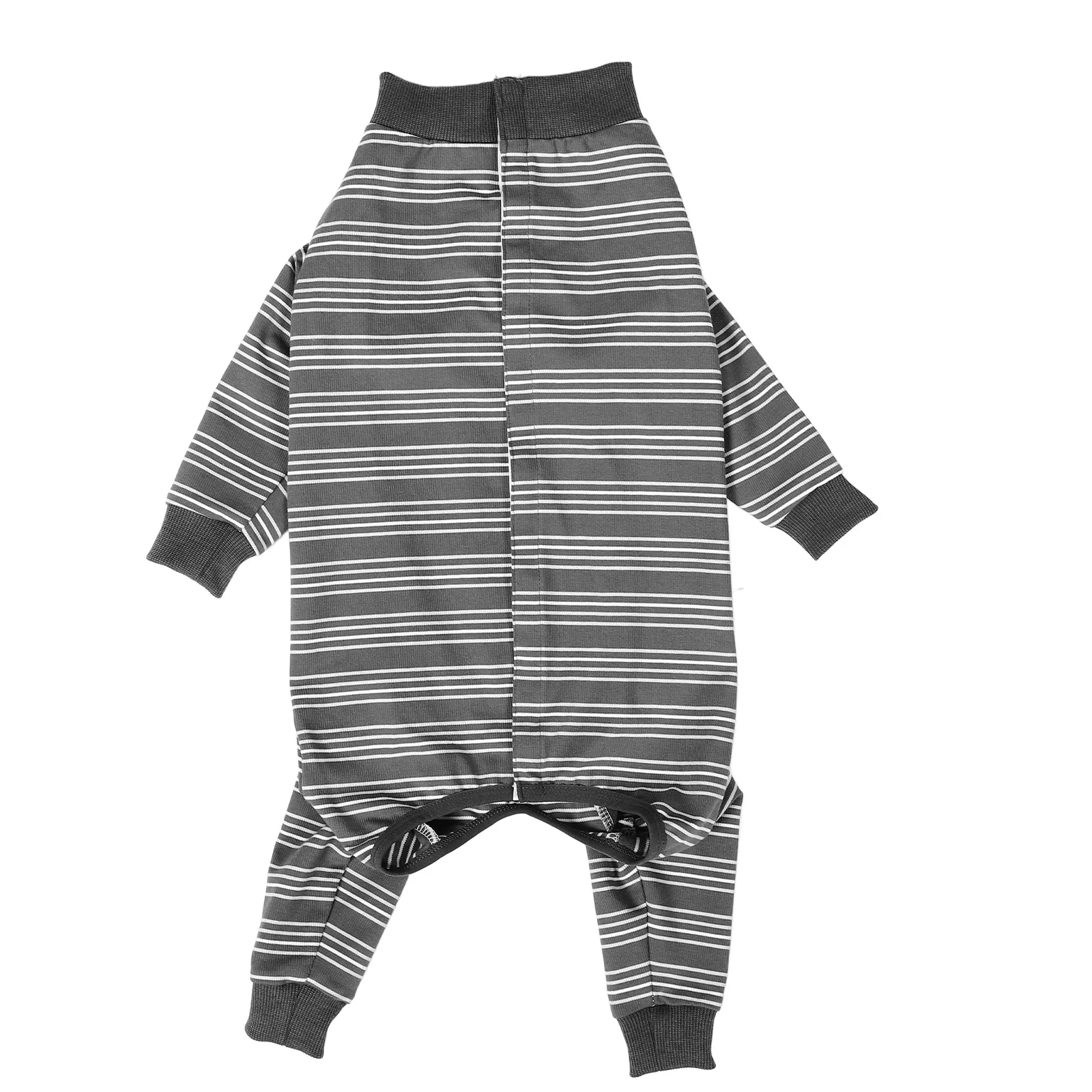 

Recovery Small Vest Long Sleeve Clothes Breathable Shirt Post Surgery Protection Anti Shedding Warm Grey Striped Dog Suit For
