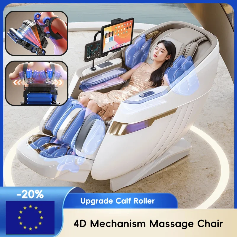 Upgrade Premium 4D Smart Massage Chair Full-Body Luxury Space Capsule with Multifunction Triple Control Operation‌ Leisure Sofa