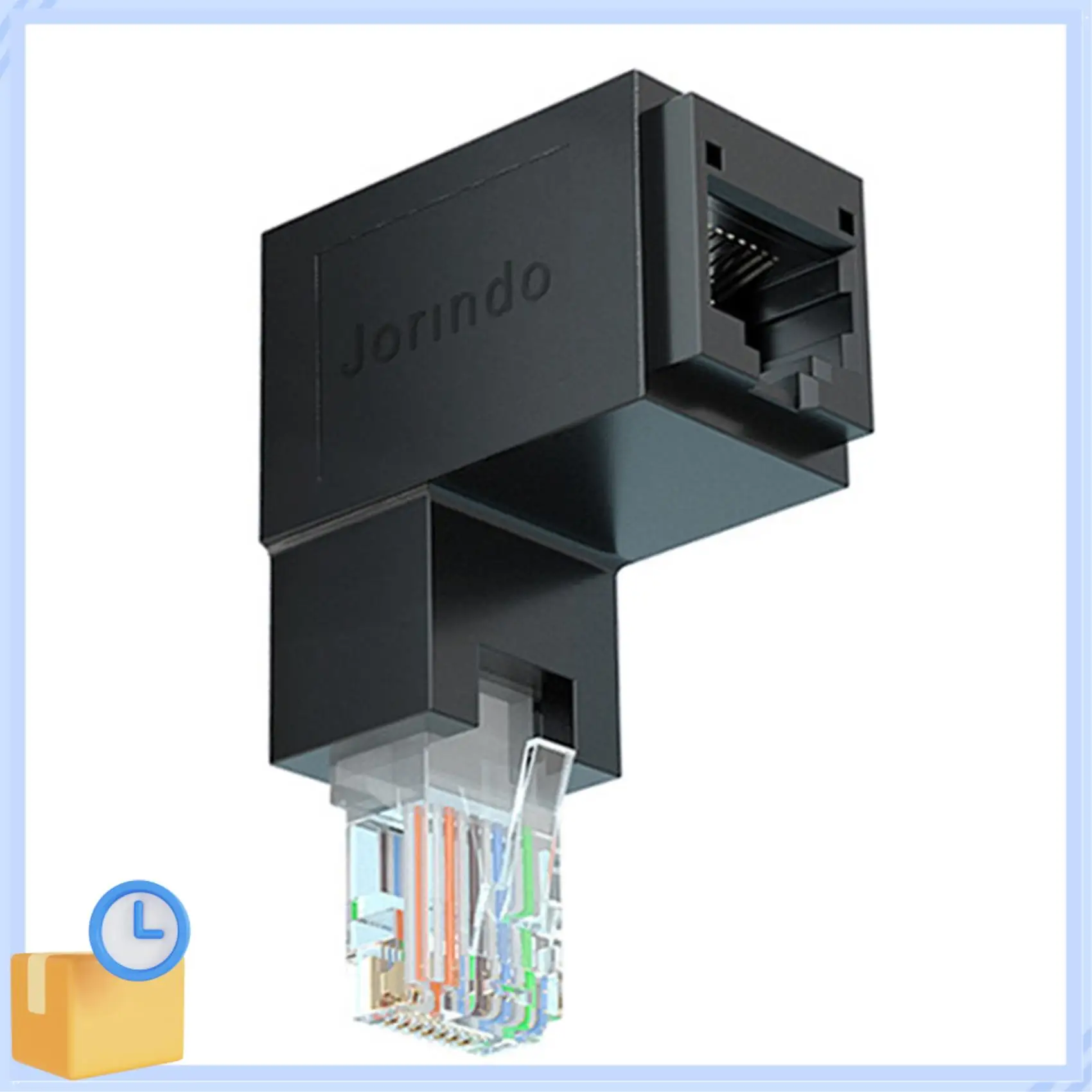 Populaire RJ45 Man-vrouw Ethernet Adapter Netwerk Extender 90 Graden Voor CAT5E CAT6 CAT8 Ethernet Kabel Connector
