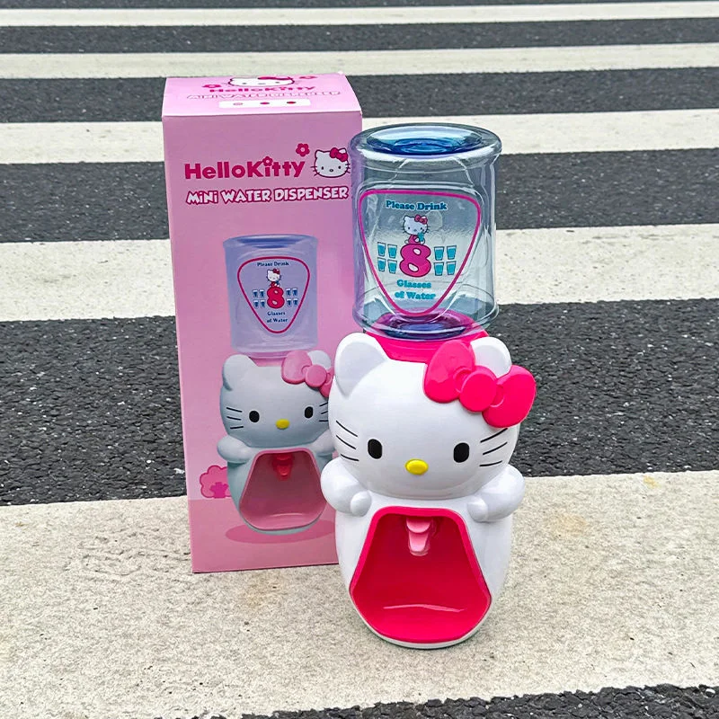 New Hello Kitty Mini Water Dispenser Kawaii Anime Home Office Dormitory Desktop Travel Kids Toys Water Dispenser Birthday Gift