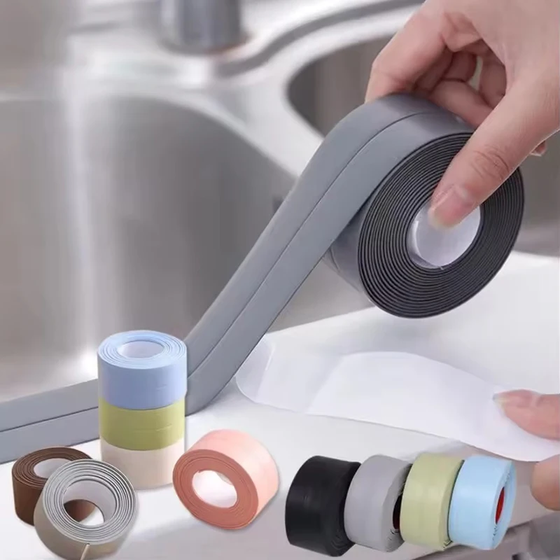 2Rolls/Set Anti Mold Tape S/L Size Available Random Mix Color for Home Renovation Improvement Hardware Adhesive Sealant Tape ZYF