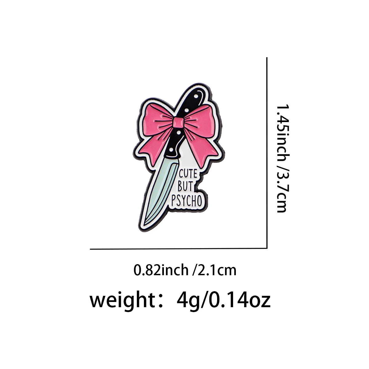 Cowboy Boots Bow Enamel Pin Lapel Pines for Backpacks“CUTE BUT PSYCHO”Knife Brooches for Women Fashion Jewelry Accessories Gifts - view 6