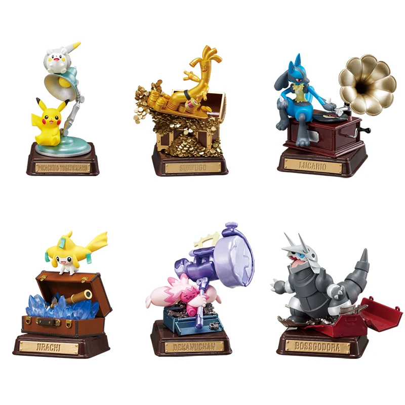 Re-Ment Pokemon VINTAGE COLLECTION Type:Steel Pikachu&Togedemaru Gholdengo Lucario Tinkaton Jirachi Aggron Original Toys Gift