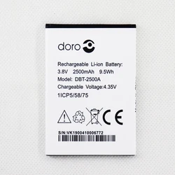 2500mAh DBT-2500A Battery for DORO 8035 Cell Phone