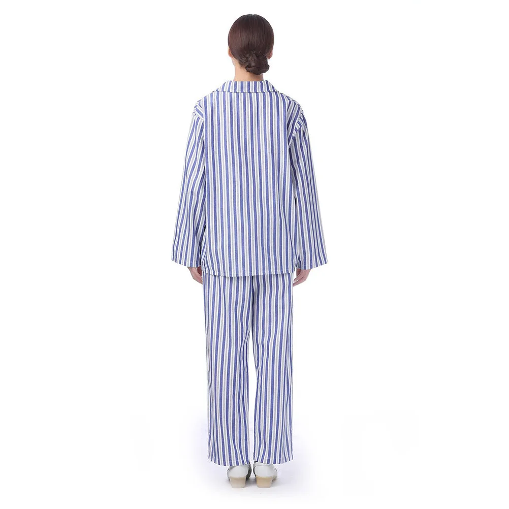 

1Set Adult Cotton Pajamas Comfortable Long Sleeve Hospital Sleepwear for Bedridden Patients Home Wear Breathable Nightwear Xl