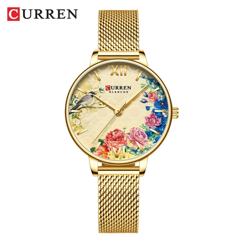 

Curren 9059 Mesh Strap Watch Waterproof Quartz Watch Fashion Casual Foreign Trade Watch Women's Watch