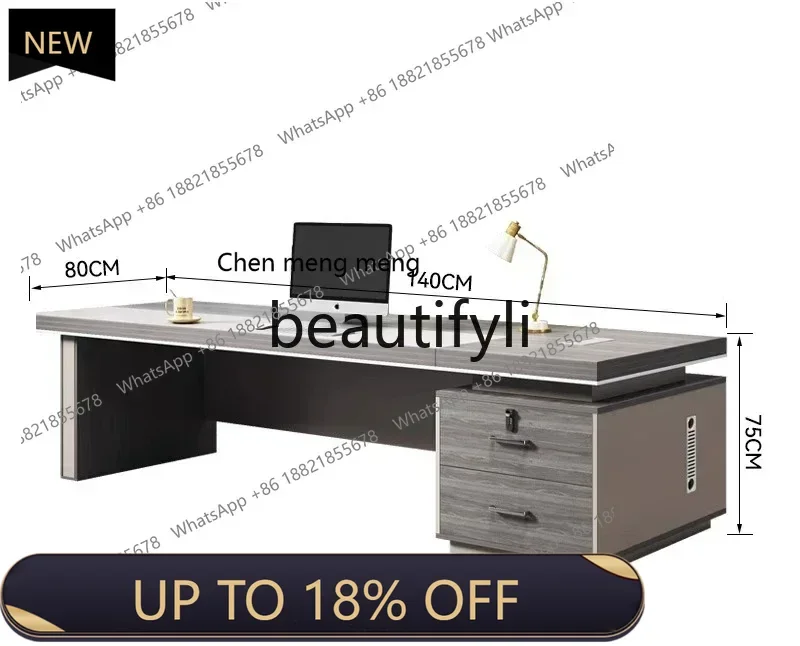 

P178 Boss desk, simple modern manager desk, supervisor, office furniture, president desk,