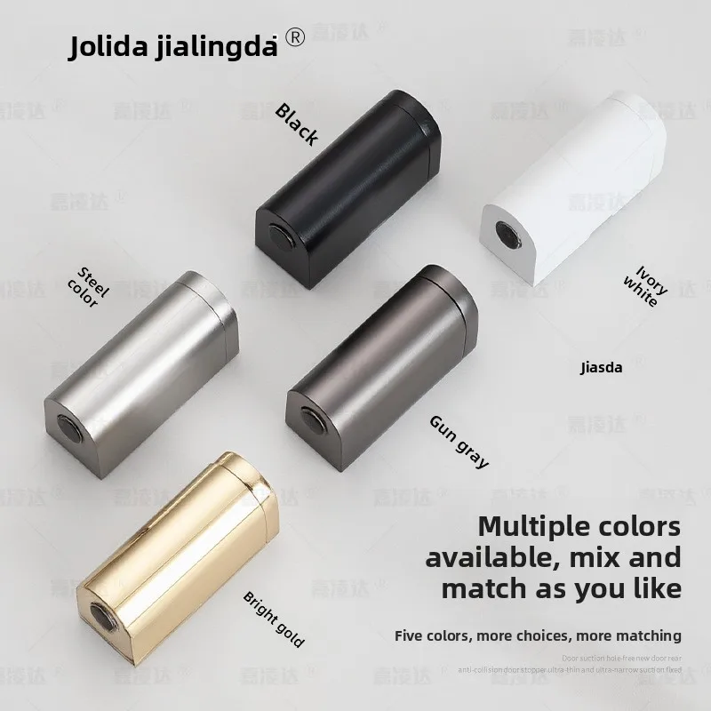 Heavy Duty Strong Magnetic No Drilling Door Stopper With Anti Collision Silicone Silent Bumper For Bathroom Toilet Door Use