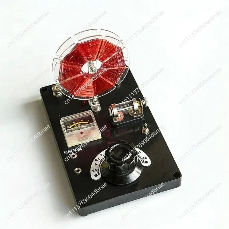 Basket Weave Coil Crystal Radio Set Power-Free Retro AM Receiver with Adjustable Mineral Detector
