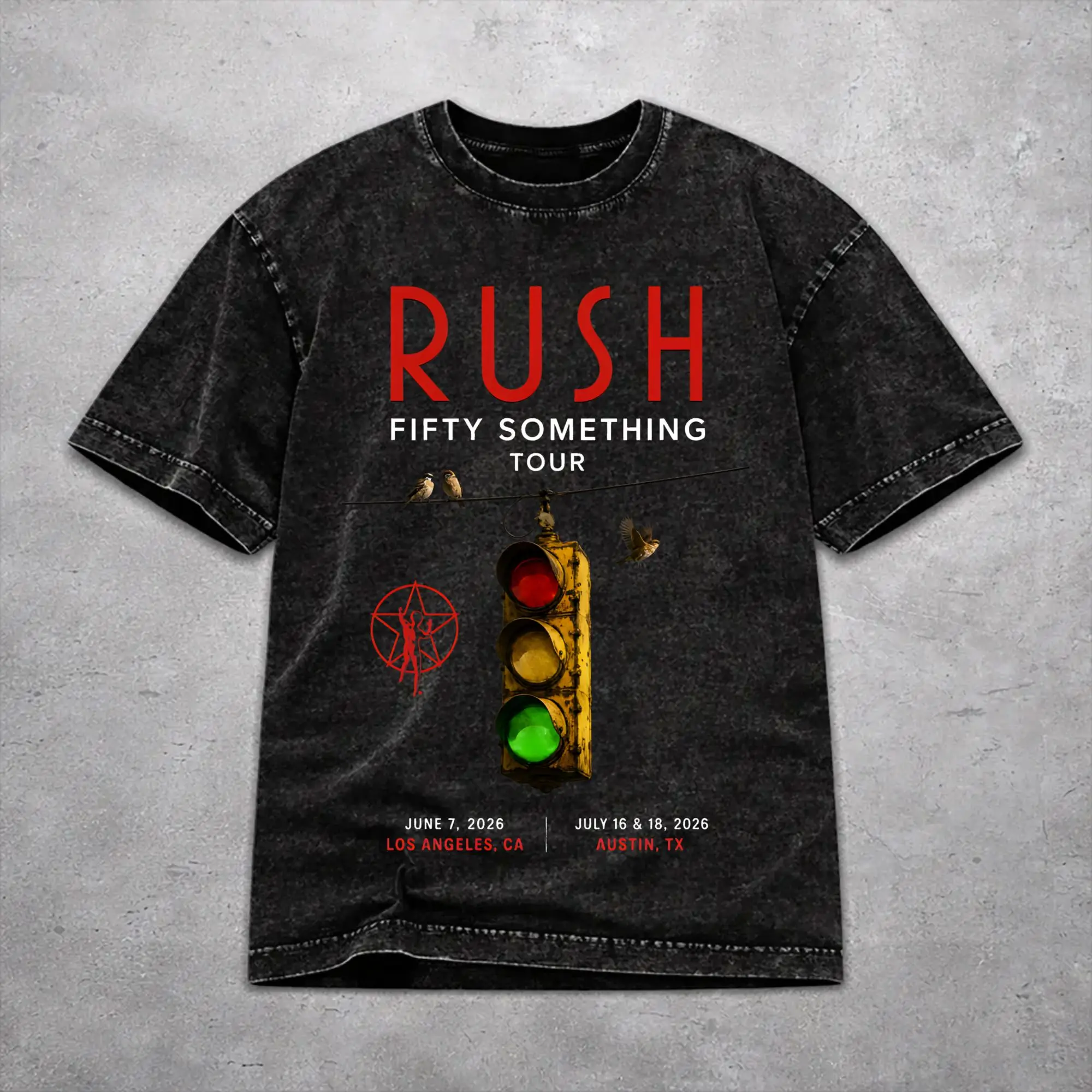 Women Men Rush Band Fifty Something Tour 2026 T Shirt Printed Washed Cotton  Retro T-Shirts