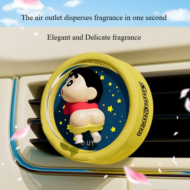 

Автомобильный освежитель воздуха Crayon Shin-chan, милый дизайн, зажим для парфюмерии со светящимися украшениями, светильник для ароматерапии