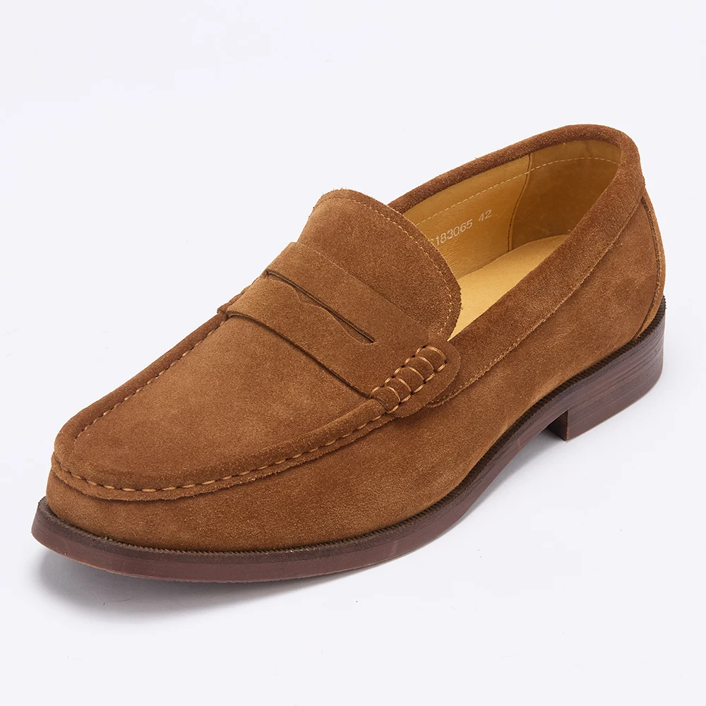 

New Wholesale 2024 Men's Loafers Shoes Brand Genuine Leather Slip-On Closure Cow Suede UK Casual Shoes for Walking and Driving
