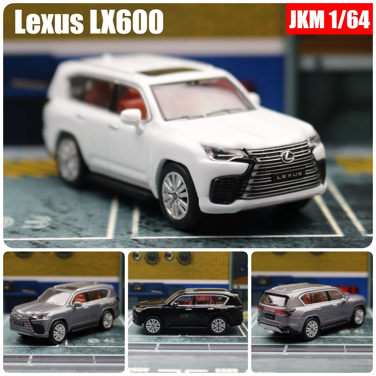 

1:64 Lexus LX600 Miniature Model JKM 1/64 Premium SUV Toy Car Vehicle Free Wheels Diecast Zinc Alloy Metal Collection Gift