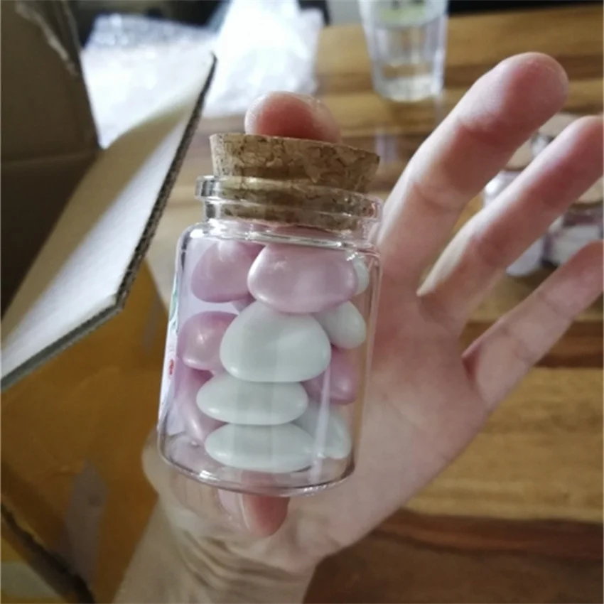 26*37*50mm 30ml Dragees szklane słoiki małe szklane butelki probówki pusty pojemnik DIY rzemiosło butelka na słodycze prezent ślubny