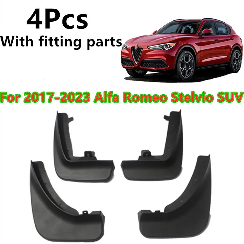 

4Pcs Mud Flaps Splash Guards Fender Cover For 2017-2023 Alfa Romeo Stelvio SUV