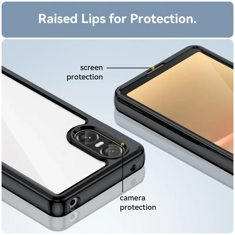 حافظة كمبيوتر شفافة مضادة للصدمات من مادة TPU لهاتف Xperia 10 VI، حافظة من البلاستيك الصلب من الأكريليك الشفاف عالي الدقة لهاتف Google Xperia 1 VII #3