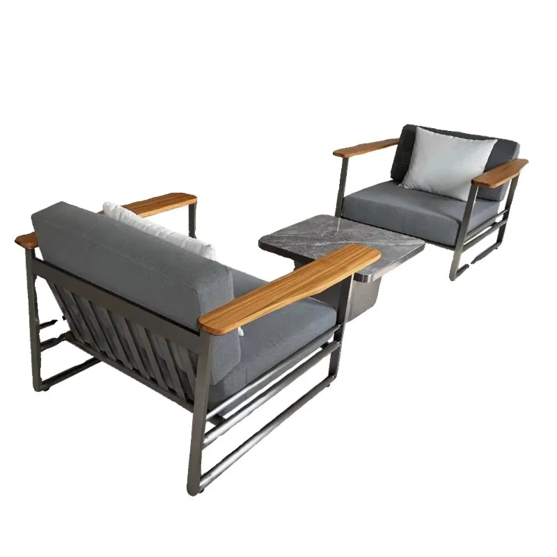 Outdoor sofa courtyard terrace, hotel waterproof sun villa leisure exposed outdoor aluminum alloy furniture combination