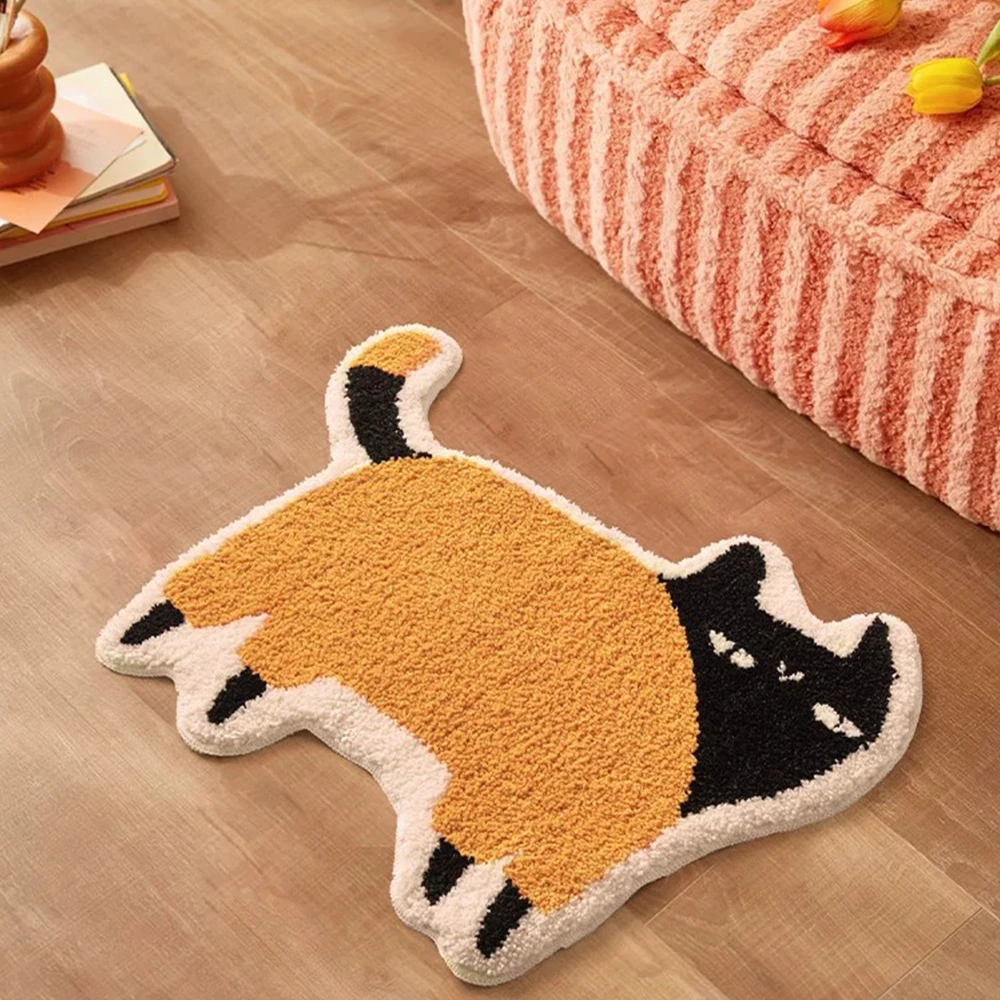Cute  Shaped Thickened Anti-Slip Children's Room Carpet Water Absorbent Bedroom Door Mat Cartoon Style Home Textile Rug