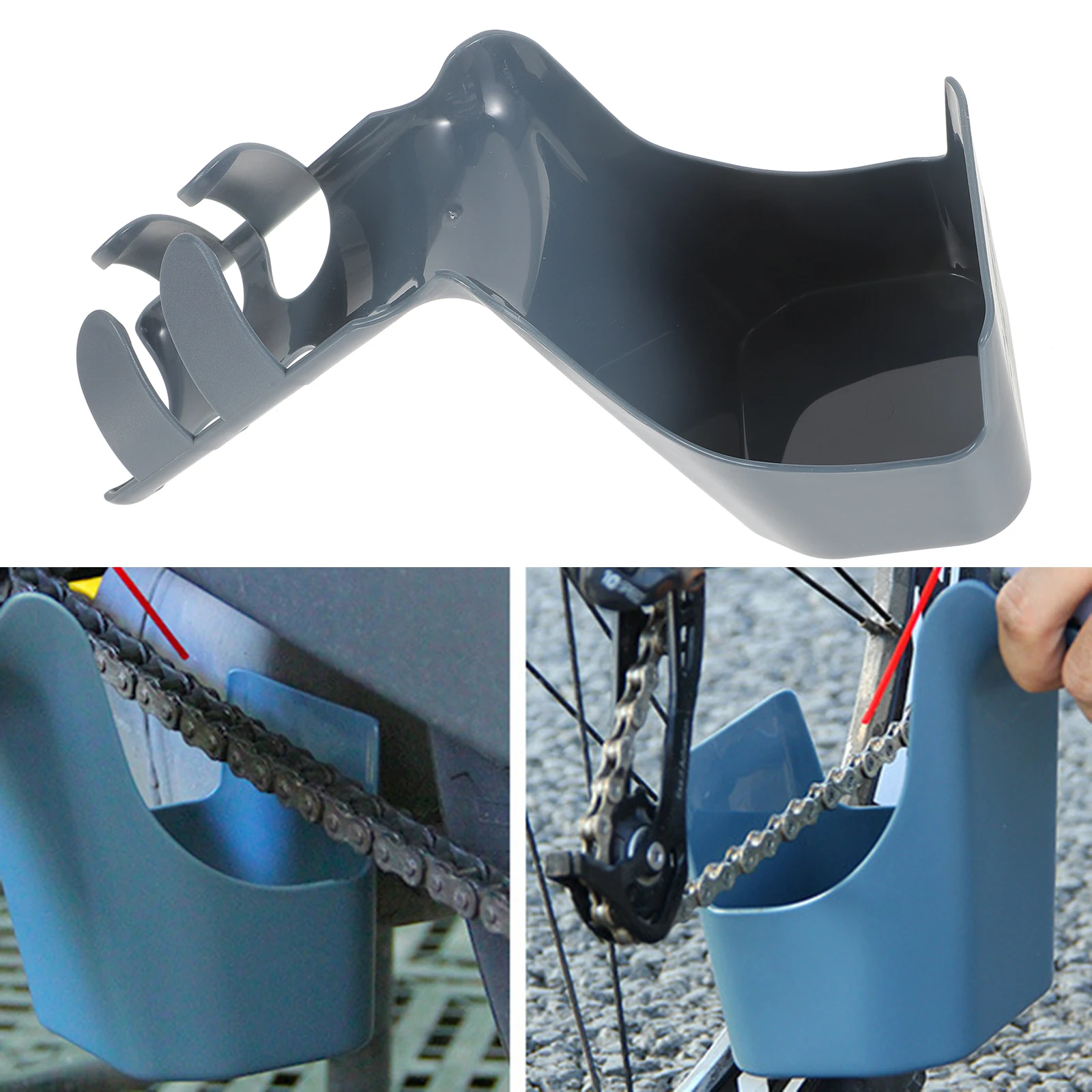 

Bicycle Clean Collector Multi functional Tool Holder Splash Oil Resistant Storage Bike Chain Cleaning Supplies