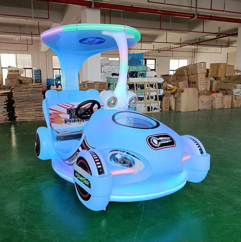 Amusement park attractive kiddie rides Roof Phantom electric battery bumper cars Entertainment Equipment for kids and adults