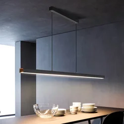 Nordic modern restaurant pendant light luxury dining table bar light kitchen LED strip home decor minimalist lighting fixtures