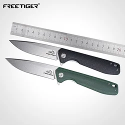 FREETIGER New Folding Pocket Knife D2 Blade Micarta Handle Outdoor Tools Camping Hunting Survival EDC Knives For Men- FT923