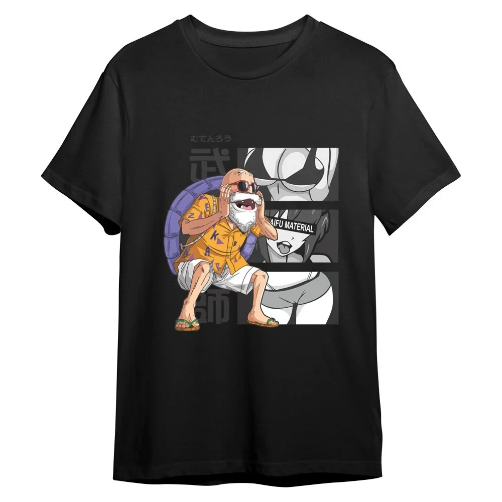 Dragon Ball Master Roshi Kame Sennin Japanese Anime Printing T-shirt Men's Clothing Women's T-shirt 2026 Summer Cotton T Shirt