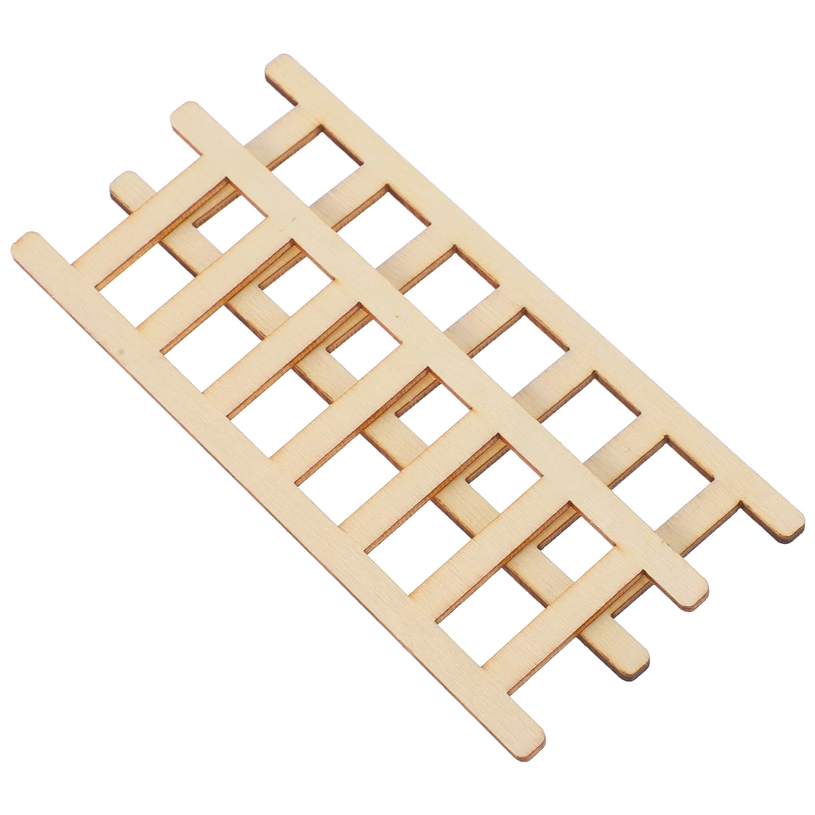 

2pcs Miniature Ladder Decor Wood DIY Landscape Adorn Craft Accessory Layout Props for Mini House Garden Scene Model