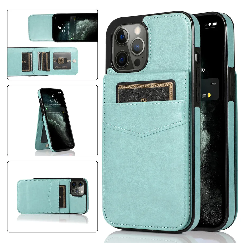 Luxus Brieftasche Leder Stand Cover Hülle für iPhone 16 15 14 13 12 11 Pro max xs xr 7 8 plus Full Fashion Rücken stoß feste Abdeckung