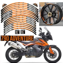 For KTM 790 Adventure 790ADV ADV RC8 Duke 125 390 Motorcycle Wheel Stickers Reflective Racing Rim Hub Strips Decals Accessories