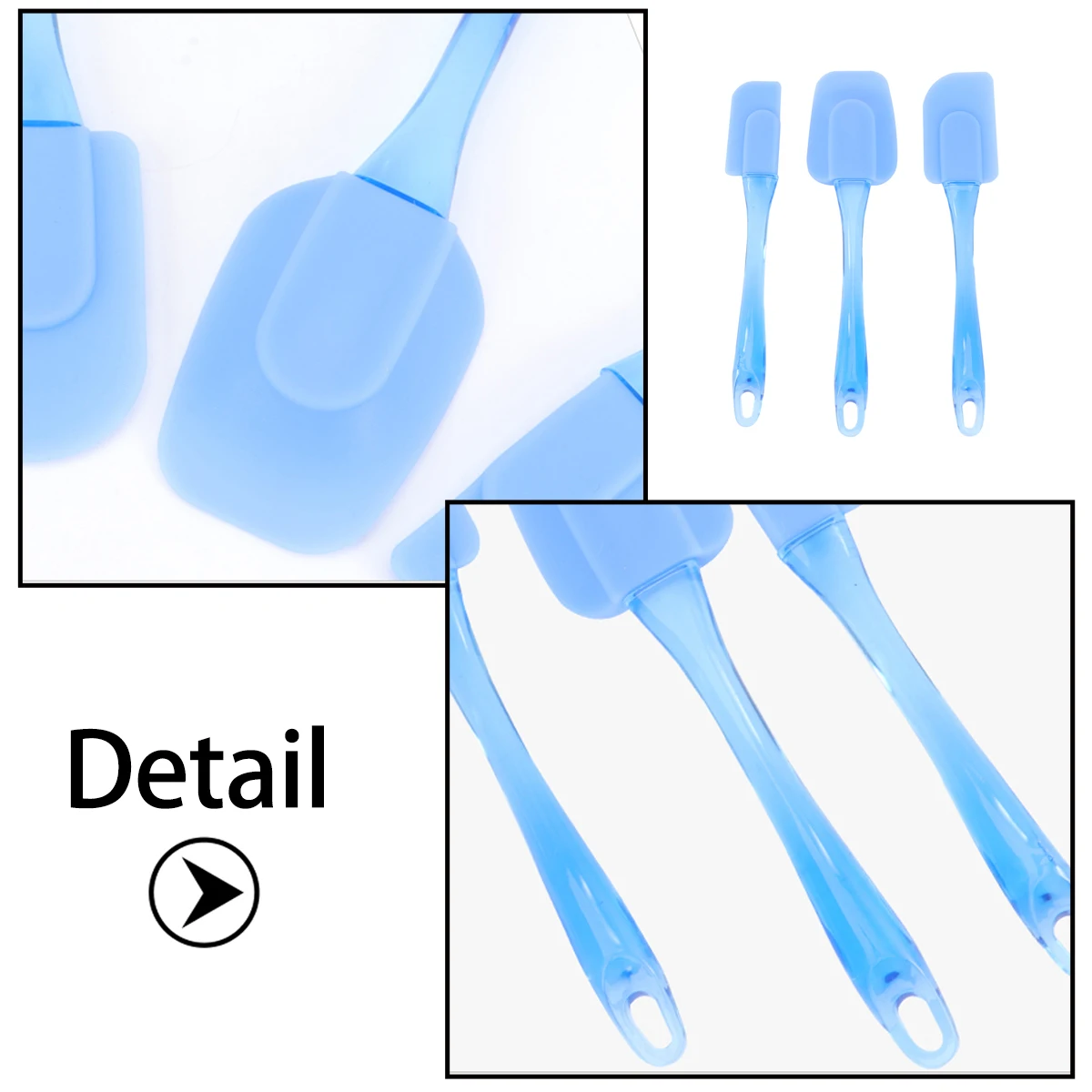 

Odor Resistant Silicone Spatulas For Kitchen Use Mixing Sautéing Flipping With Attractive Crystal Handles