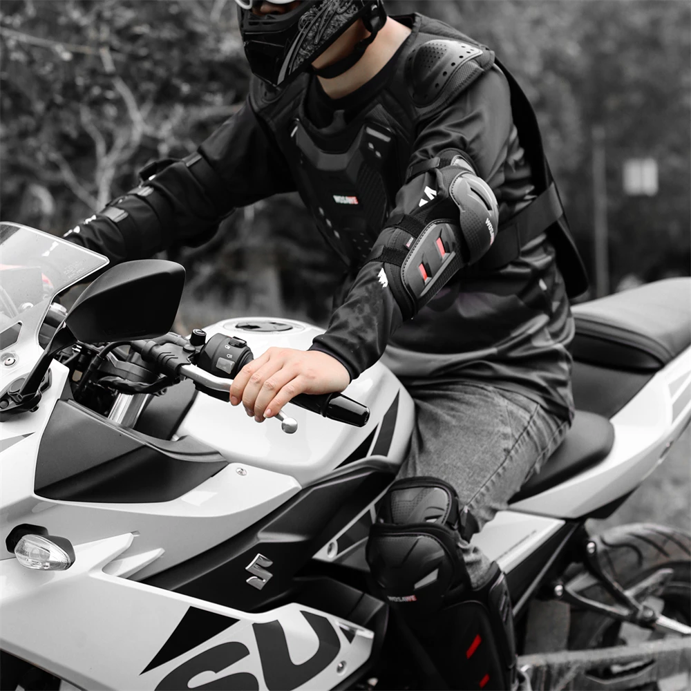 WOSAWE New Men's Motorcycle Armor Jacket MOTO Full Body Spine Chest Protection Racing Gear Jackets Motocross Protective