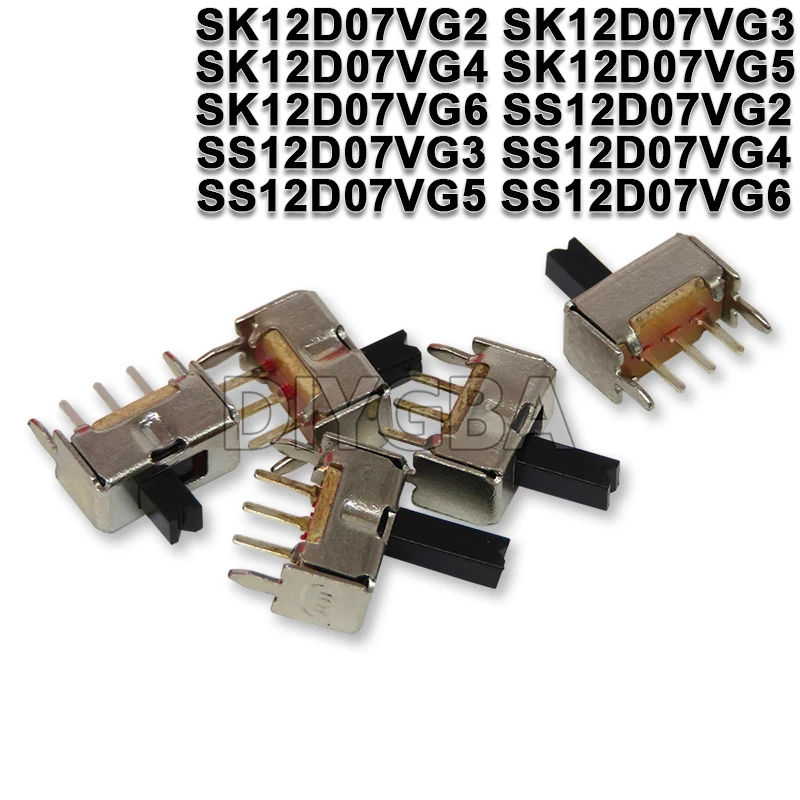 20PCS Toggle Switch 1P2T SK12D07VG2 SK12D07VG3 SK12D07VG4 SK12D07VG5 SK12D07VG6 SS12D07VG3 SS12D07VG4 SS12D07VG5 SS12D07VG6