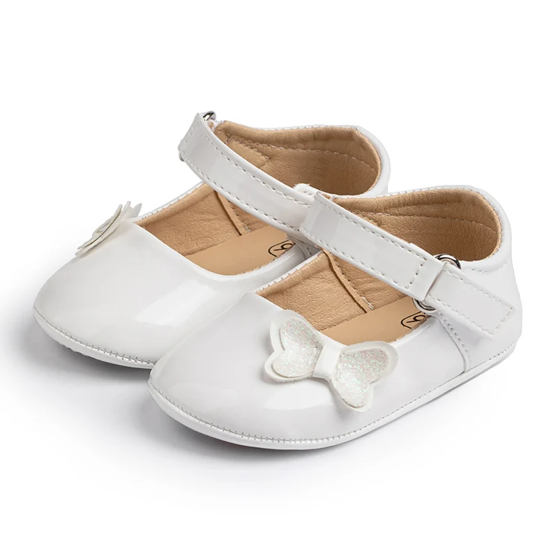 Baby Girl PU Flats Soft Soles Cute Bows Mary Jane Shoes Casual Walking Shoes for Newborn Toddler