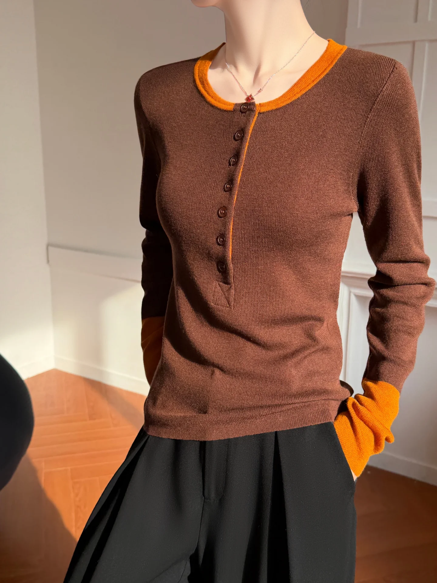 Casual Spring Autumn Women T-Shirts Worsted Wool Blend Knitwear Cozy Pullover Slim Blouse Long Sleeve Clothing Tops Lady Sweater view 3