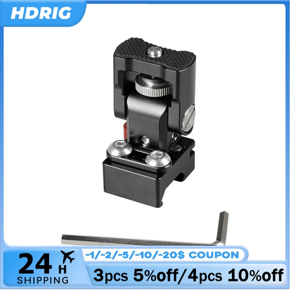 HDRIG-abrazadera NATO de liberación rápida con palanca de bloqueo roja, soporte de Monitor de cámara con perno de montaje de 1/4 "-20 y abrazadera QR NATO