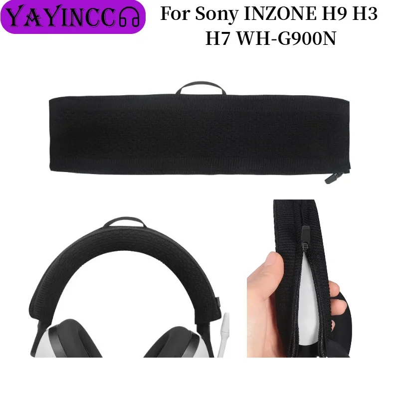 

Headband Cover For Sony INZONE H9 H3 H7 WH-G900N Headphone New product Knitted fabric zipper head beam protective cover