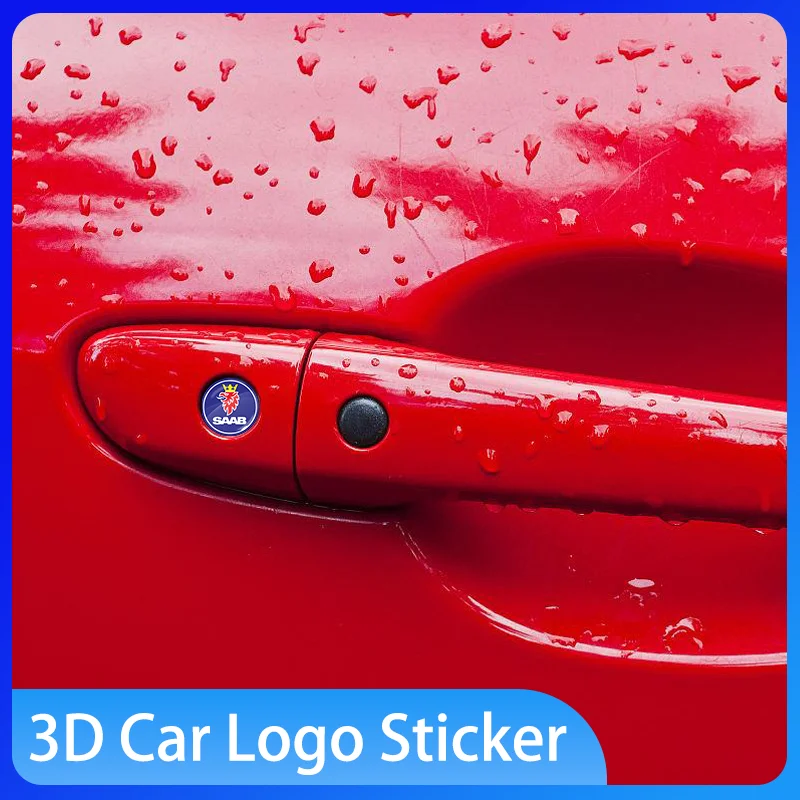 

15mm Car Remote Keychain Emblem Badge Radio Button DIY 3D Sticker for Saab 9-3 93 9-5 9 3 900 9000 95 Car Accessories