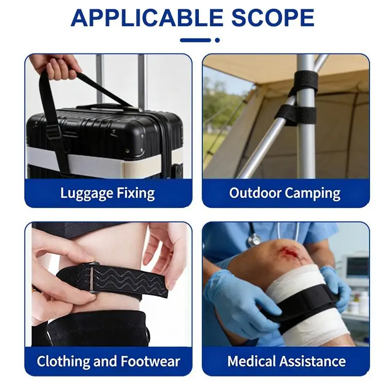 Multifunctional Anti-Slip Strips Elastic Straps Multipurpose Adjustable Bundling Straps Reusable Loop Cinch Straps Cable
