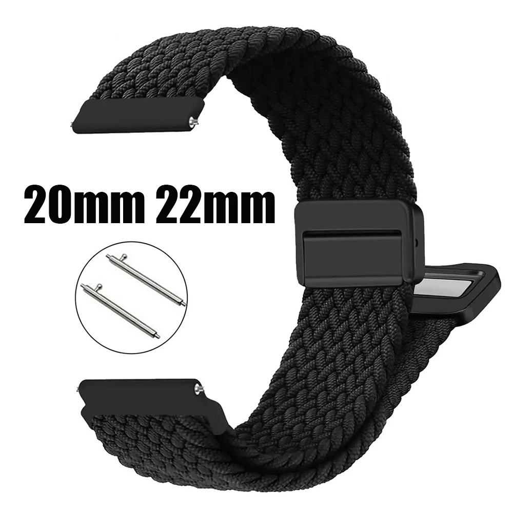 20mm 22mm Straps For Samsung Galaxy Watch 4/5/6/7/6 classic/5 Pro/Gear s3 44mm 40mm Braided bracelet correa Huawei GT2 3 4 Band