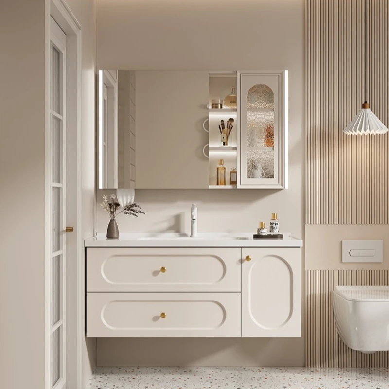 

Luxury Storage Bathroom Cabinet Partitions Modern Corner Vanity Bathroom Cabinet Display Mirror Archivadores Trendy Furniture