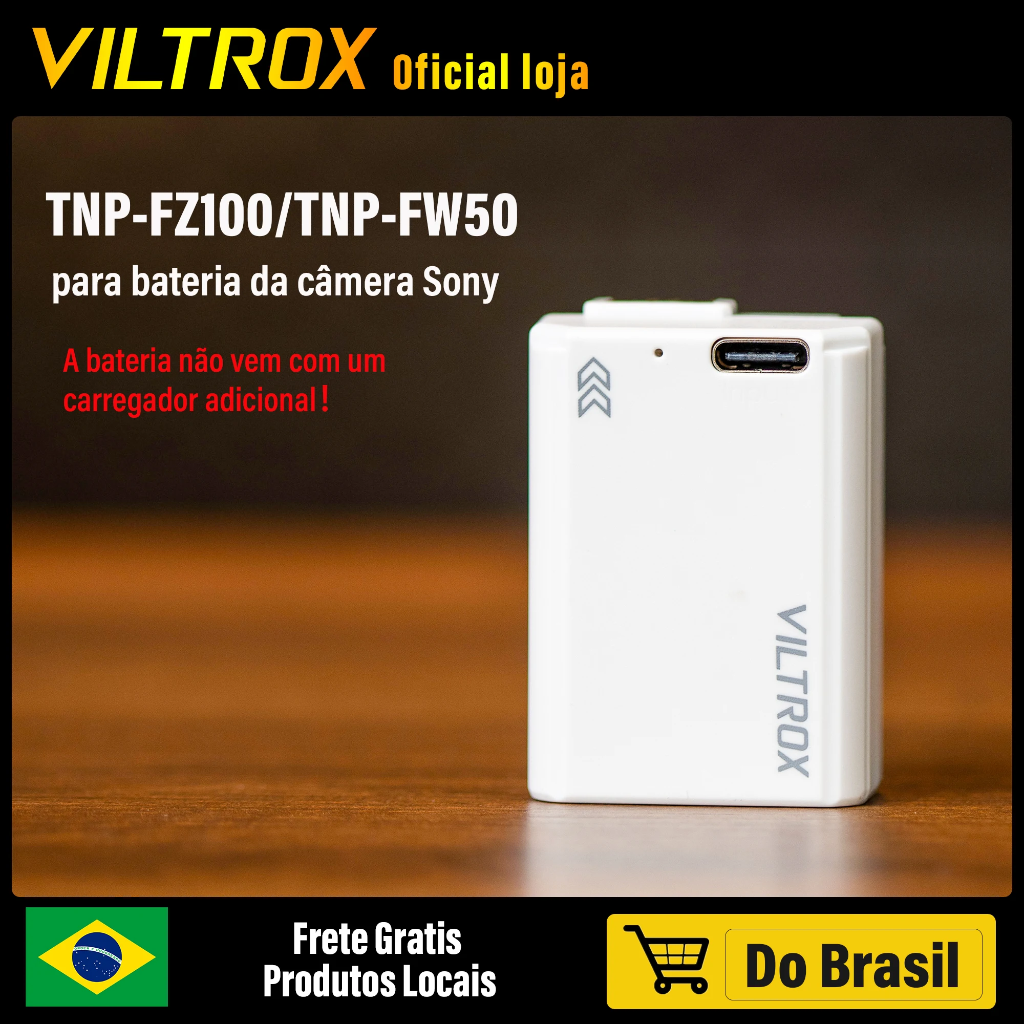 Viltrox fz100 fw50 sony bateria de câmera USB-C carregamento rápido recarregável para câmera sony a6700 fx3 ZV-E1 ZV-E10 a7m4 a9 a1 a6400 a7r3